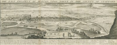 特伦特河畔伯顿桥和城镇：雕刻，nd [1696-1779] （印刷品）。 作者 塞缪尔·巴克（Samuel Buck）