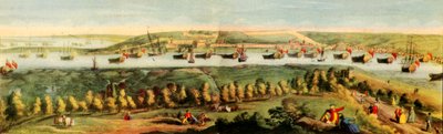 查塔姆陛下船坞的西面前景》，1738年，1942年 作者 塞缪尔·巴克（Samuel Buck）