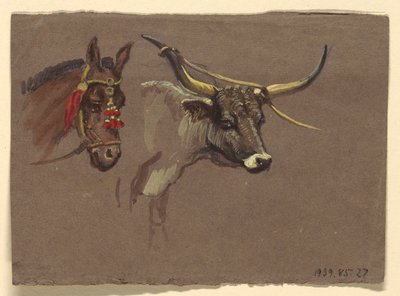 素描，意大利研究，1872-73 年 作者 塞缪尔·科尔曼（Samuel Colman）