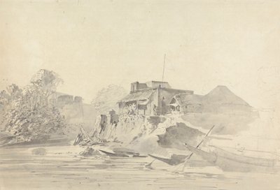 河景与本土建筑 作者 塞缪尔·戴维斯（Samuel Davis）