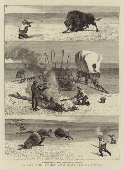 北美水牛队之后的一天还在狩猎 作者 塞缪尔·埃德蒙·沃勒