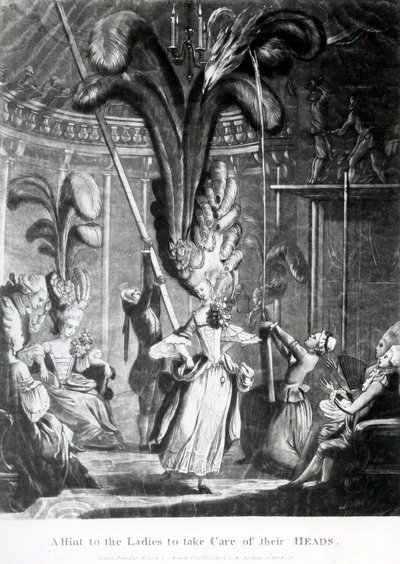由Sayer und Bennett（1774-1786），1776（mezzotint）出版的关于女士照顾他们头的暗示 作者 塞缪尔（Samuel Hieronymous）格林