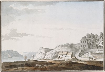 Aust Passage，格洛斯特郡（纸上水彩和体彩） 作者 塞缪尔（Samuel Hieronymous）格林