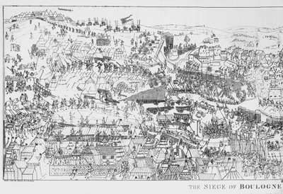 1544年国王亨利八世（1491-1547）的布洛涅围城，由詹姆斯·巴西尔（James Basire）雕刻，1788年（另见106603） 作者 塞缪尔（Samuel Hieronymous）格林