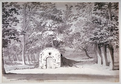 伦敦格林威治公园的一个冰室或管道，1772年 作者 塞缪尔·希罗尼穆斯·格林