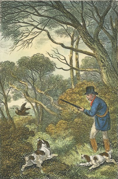 伍德考克射击，1819年（手工彩色雕刻） 作者 塞缪尔·豪伊特