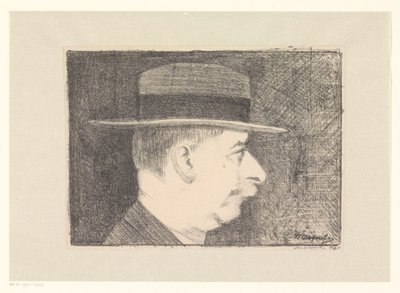 自画像 作者 Samuel Jessurun de Mesquita（艺术家签名）