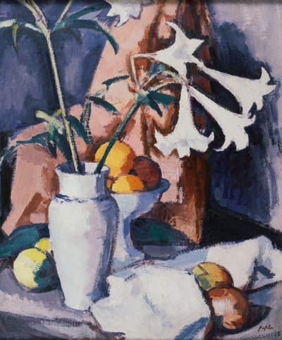 圣母玛利亚（Madonna Lilies），约1926年 作者 塞缪尔·约翰·佩普洛