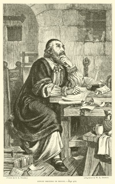 雷德利在监狱里写作 作者 Samuel Luke Fildes