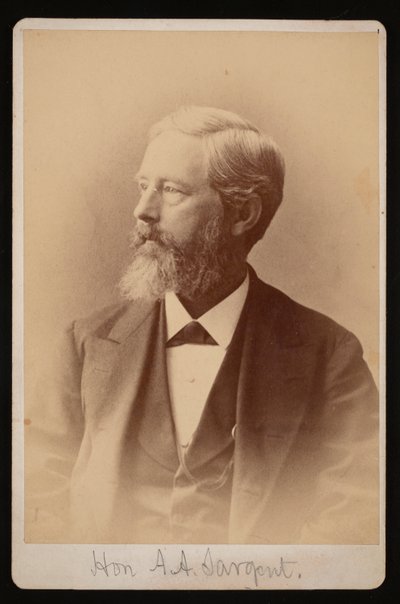 亚伦-奥古斯都-萨金特的肖像，1827-1887年，1876-1880年间。 作者 塞缪尔·蒙塔古·法塞特