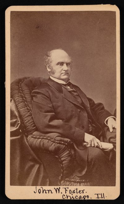 约翰-韦尔斯-福斯特的肖像，1815-1873年，1872年至1873年之间。 作者 塞缪尔·蒙塔古·法塞特