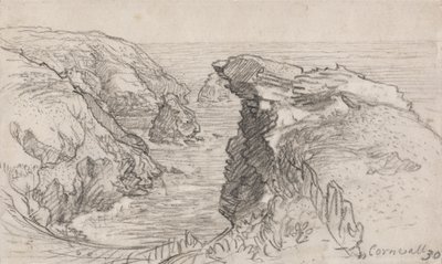 康沃尔写生簿中的一页：康沃尔郡 30 作者 塞缪尔·帕尔默（Samuel Palmer）