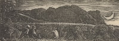 新月下的收获 作者 塞缪尔·帕尔默（Samuel Palmer）