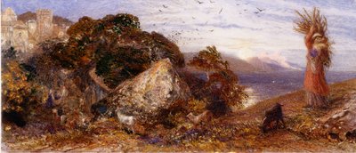 升起的月亮（身体颜色，铅笔和水彩） 作者 塞缪尔·帕尔默（Samuel Palmer）