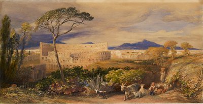 斗兽场和阿尔班山，约1843年 作者 塞缪尔·帕尔默（Samuel Palmer）