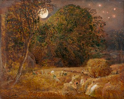 丰收的月亮 作者 塞缪尔·帕尔默（Samuel Palmer）