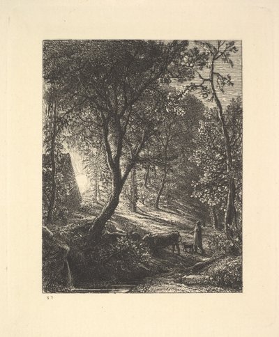 牧民小屋，或日落，1880年。 作者 塞缪尔·帕尔默（Samuel Palmer）