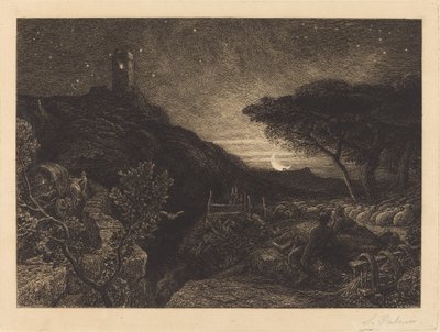 孤独的塔 作者 塞缪尔·帕尔默（Samuel Palmer）