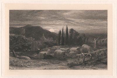 升起的月亮 作者 塞缪尔·帕尔默（Samuel Palmer）