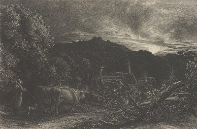 疲惫的耕夫》，或《牧人》，或《Tardus Bubulcus》，始于1858年。 作者 塞缪尔·帕尔默（Samuel Palmer）