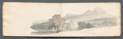 写生簿：艾尔登·希尔斯（Eildon Hills），1814年。 作者 塞缪尔·普鲁特