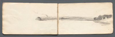 写生簿：《风光与帆船》，1814年。 作者 塞缪尔·普鲁特