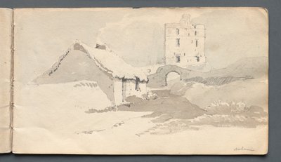 写生簿：诺勒姆（Norham），1814年。 作者 塞缪尔·普鲁特