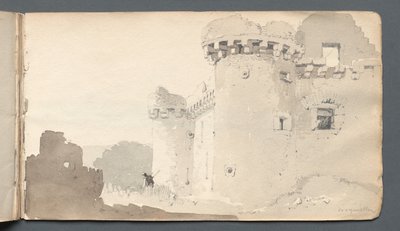 写生簿：《毁灭的城堡》，1814年。 作者 塞缪尔·普鲁特