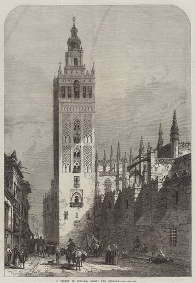 西班牙塞维利亚的一条街道，Giralda 作者 Samuel Read