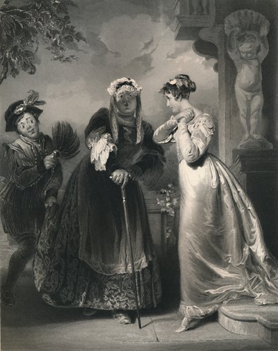 朱丽叶与罗密欧与朱丽叶护士（c1870） 作者 Samuel Sangster