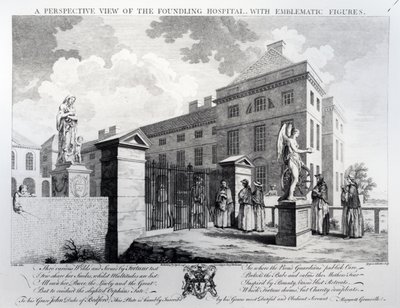 铸造医院的透视图，由Edward Rooker，1749年雕刻 作者 塞缪尔·瓦尔