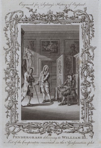 彭德格拉斯（Pendergrass）向威廉三世（William III）交付了暗杀案中有关阴谋者的名单 作者 塞缪尔·瓦尔