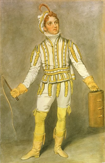 John Pritt Harley（1786-1858）作为Pedrillo在John AndKeeffe的“安达卢西亚城堡”中于1815年在Lyceum Theatre举行 作者 塞缪尔·德·维尔德