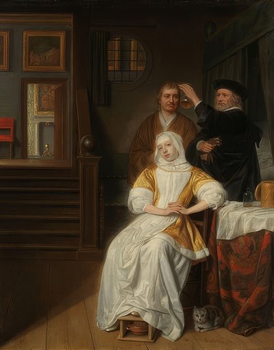 贫血的女士。 1660-78 作者 塞缪尔·范霍格斯特拉滕