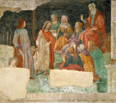 一个年轻人被介绍给七种文科的时候 作者 桑德罗·波提切利（Sandro Botticelli）