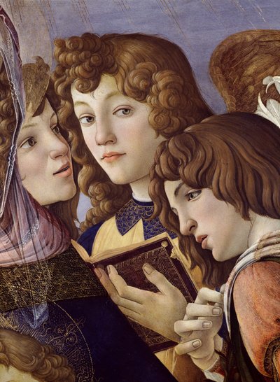 天使来自麦当娜的石榴细节44340 作者 桑德罗·波提切利（Sandro Botticelli）
