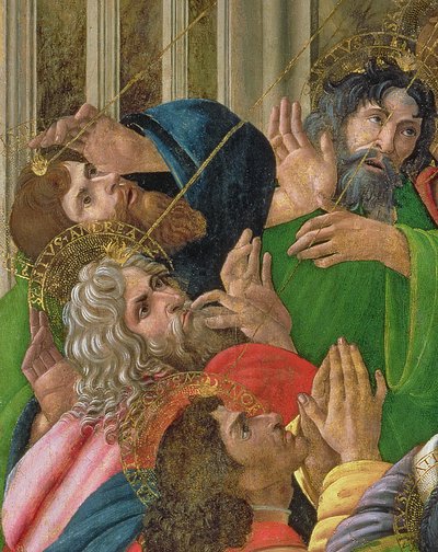 1495-1505年圣灵后裔的细节 作者 桑德罗·波提切利（Sandro Botticelli）