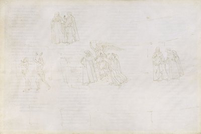 神曲喜剧插图，但丁·阿利吉耶里·普尔加托里奥17年，1480-1490年 作者 桑德罗·波提切利（Sandro Botticelli）