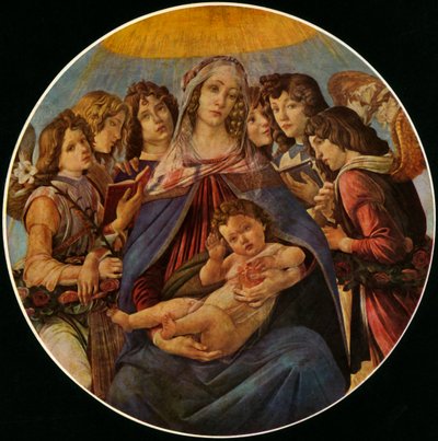 石榴圣母（Madonna of the Pomegranate），c1487，1937年。 作者 桑德罗·波提切利（Sandro Botticelli）