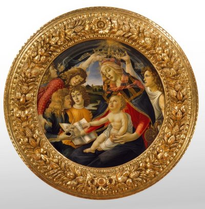 玛丽与孩子和五个天使 作者 桑德罗·波提切利（Sandro Botticelli）