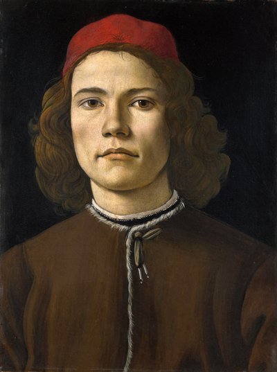 一个年轻人的肖像 作者 桑德罗·波提切利（Sandro Botticelli）