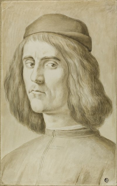 年轻人肖像半身像 作者 桑德罗·波提切利（Sandro Botticelli）