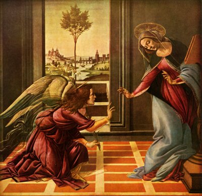 塞斯特洛报喜剧院，1489年，1937年。 作者 桑德罗·波提切利（Sandro Botticelli）