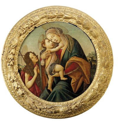 圣母子与施洗者圣约翰 作者 桑德罗·波提切利（Sandro Botticelli）