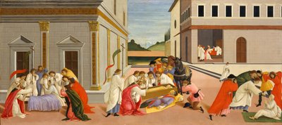 圣泽诺比乌斯的三个奇迹，约1500年。 作者 桑德罗·波提切利（Sandro Botticelli）
