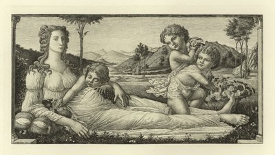 金星与丘比特斜倚 作者 桑德罗·波提切利（Sandro Botticelli）