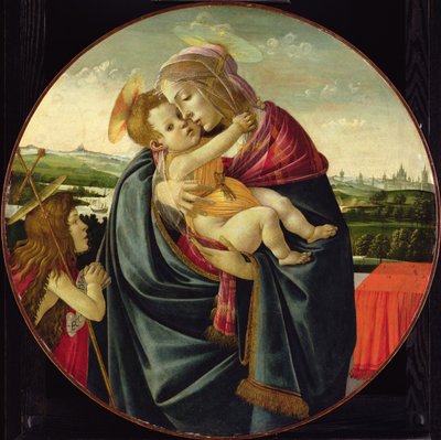 圣母子与浸信会圣约翰，约1490年 作者 Sandro Botticelli
