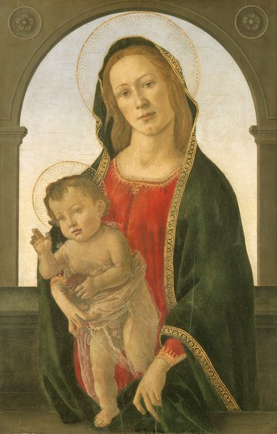 圣母和孩子与石榴》，约1488年 作者 桑德罗·波提切利（Sandro Botticelli）