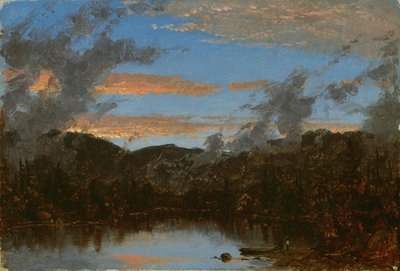 卡茨基尔山日落时的薄雾，c.1861（布面油画） 作者 桑福德·罗宾逊·吉福德
