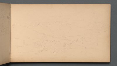 素描本，第10页：卡特·芒廷（Carter Mountian），1859年。 作者 桑福德·罗宾逊·吉福德